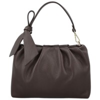 Dámská kožená kabelka do ruky tmavě hnědá - Delami Vera Pelle Elena