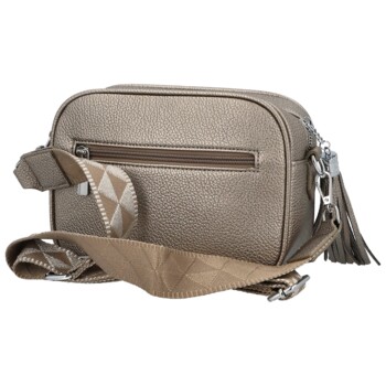 Dámská crossbody kabelka bronzová - Paolo bags Ilana