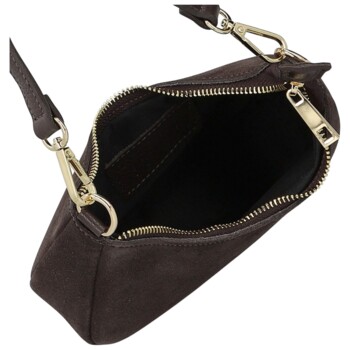 Dámská kabelka na rameno tmavě hnědá - Delami Vera Pelle Penelopa