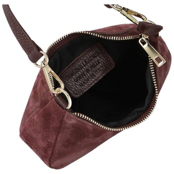 Dámská kabelka na rameno vínová - Delami Vera Pelle Penelopa