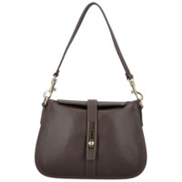 Dámská kabelka na rameno tmavě hnědá - Delami Vera Pelle Heloise