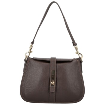 Dámská kabelka na rameno tmavě hnědá - Delami Vera Pelle Heloise