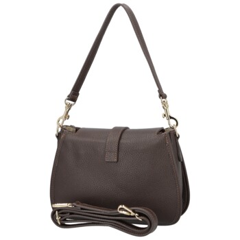 Dámská kabelka na rameno tmavě hnědá - Delami Vera Pelle Heloise