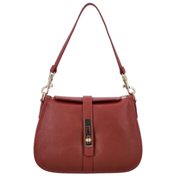 Dámská kabelka na rameno tmavě červená - Delami Vera Pelle Heloise