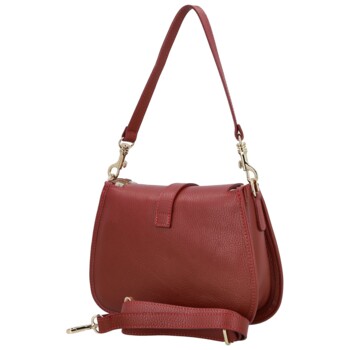 Dámská kabelka na rameno tmavě červená - Delami Vera Pelle Heloise