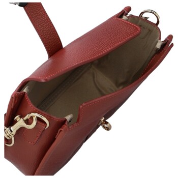 Dámská kabelka na rameno tmavě červená - Delami Vera Pelle Heloise