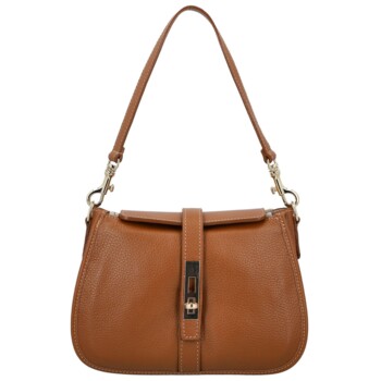 Dámská kabelka na rameno koňaková - Delami Vera Pelle Heloise