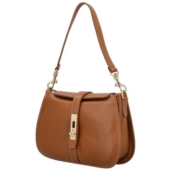 Dámská kabelka na rameno koňaková - Delami Vera Pelle Heloise