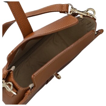 Dámská kabelka na rameno koňaková - Delami Vera Pelle Heloise