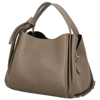 Dámská kožená kabelka do ruky taupe - Delami Vera Pelle Mija