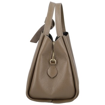 Dámská kožená kabelka do ruky taupe - Delami Vera Pelle Mija