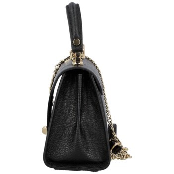 Dámská kožená kabelka do ruky černá - Delami Vera Pelle Melania