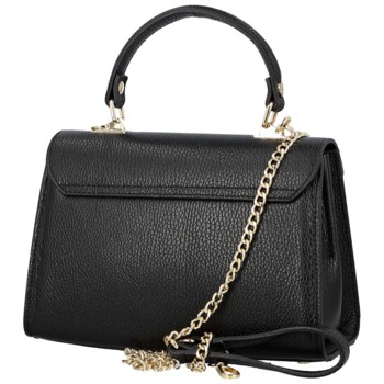 Dámská kožená kabelka do ruky černá - Delami Vera Pelle Melania