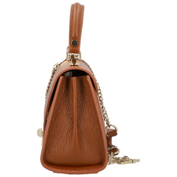 Dámská kožená kabelka do ruky koňaková - Delami Vera Pelle Melania