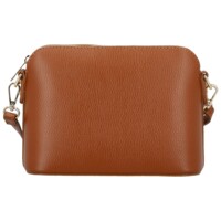 Dámská kožená crossbody kabelka koňaková - Delami Vera Pelle Gosslin