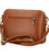 Dámská kožená crossbody kabelka koňaková - Delami Vera Pelle Gosslin