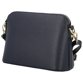 Dámská kožená crossbody kabelka tmavě modrá - Delami Vera Pelle Gosslin