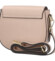 Dámská kožená crossbody kabelka starorůžová - Delami Vera Pelle Olli