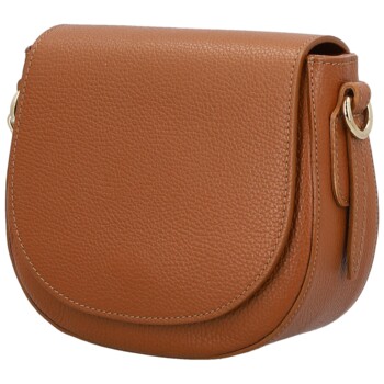 Dámská kožená crossbody kabelka koňaková - Delami Vera Pelle Olli