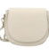 Dámská kožená crossbody kabelka krémová - Delami Vera Pelle Olli