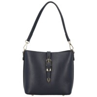 Dámská kožená kabelka na rameno tmavě modrá - Delami Vera Pelle Antoanet