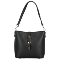Dámská kožená kabelka na rameno černá - Delami Vera Pelle Antoanet