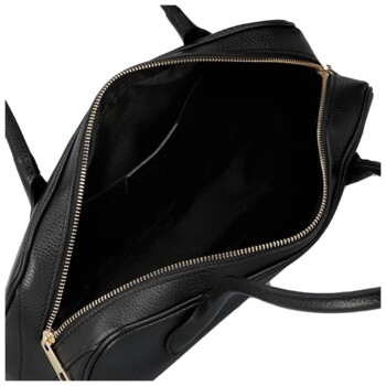 Dámská kožená kabelka na rameno černá - Delami Vera Pelle Reece