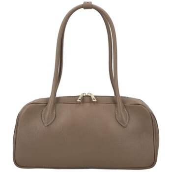 Dámská kožená kabelka na rameno taupe - Delami Vera Pelle Reece