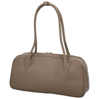 Dámská kožená kabelka na rameno taupe - Delami Vera Pelle Reece