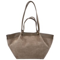 Dámská kožená kabelka na rameno taupe - Delami Vera Pelle Lorina