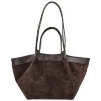 Dámská kožená kabelka na rameno tmavě hnědá - Delami Vera Pelle Lorina