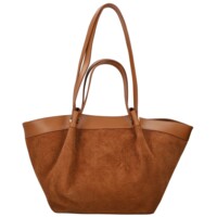 Dámská kožená kabelka na rameno koňaková - Delami Vera Pelle Lorina