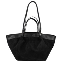 Dámská kožená kabelka na rameno černá - Delami Vera Pelle Lorina