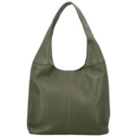 Dámská kožená kabelka přes rameno tmavě zelená - Delami Vera Pelle SkyFull