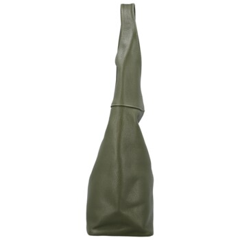 Dámská kožená kabelka přes rameno tmavě zelená - Delami Vera Pelle SkyFull