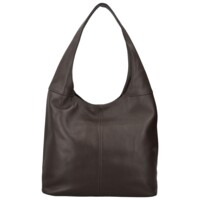 Dámská kožená kabelka přes rameno tmavě hnědá - Delami Vera Pelle SkyFull