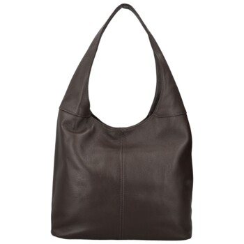 Dámská kožená kabelka přes rameno tmavě hnědá - Delami Vera Pelle SkyFull