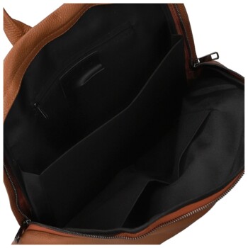 Dámský kožený batoh koňakový - Delami Vera Pelle Ricardo