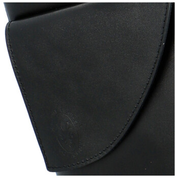 Dámská kožená crossbody kabelka černá - Delami Iraida