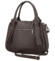 Dámská kožená kabelka na rameno tmavě hnědá - Delami Vera Pelle Tirza