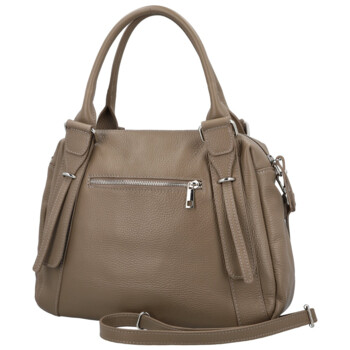 Dámská kožená kabelka na rameno taupe - Delami Vera Pelle Tirza