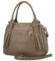 Dámská kožená kabelka na rameno taupe - Delami Vera Pelle Tirza