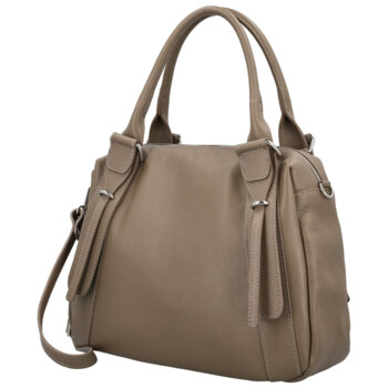 Dámská kožená kabelka na rameno taupe - Delami Vera Pelle Tirza