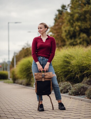 Městský batoh hnědý - Vuch Virion Dotty