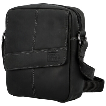 Pánská kožená crossbody taška černá - Sendi Design Dean