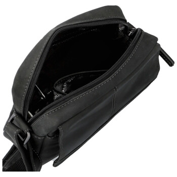 Pánská kožená crossbody taška černá - Sendi Design Dean
