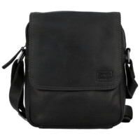 Pánská kožená crossbody taška černá - Sendi Design Fidlo