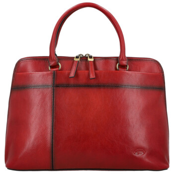 Dámská kožená kabelka do ruky vínová - Katana Arifa