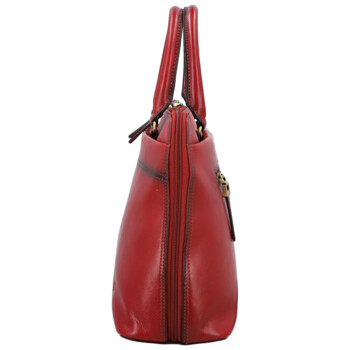 Dámská kožená kabelka do ruky vínová - Katana Arifa
