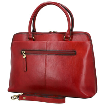 Dámská kožená kabelka do ruky vínová - Katana Arifa